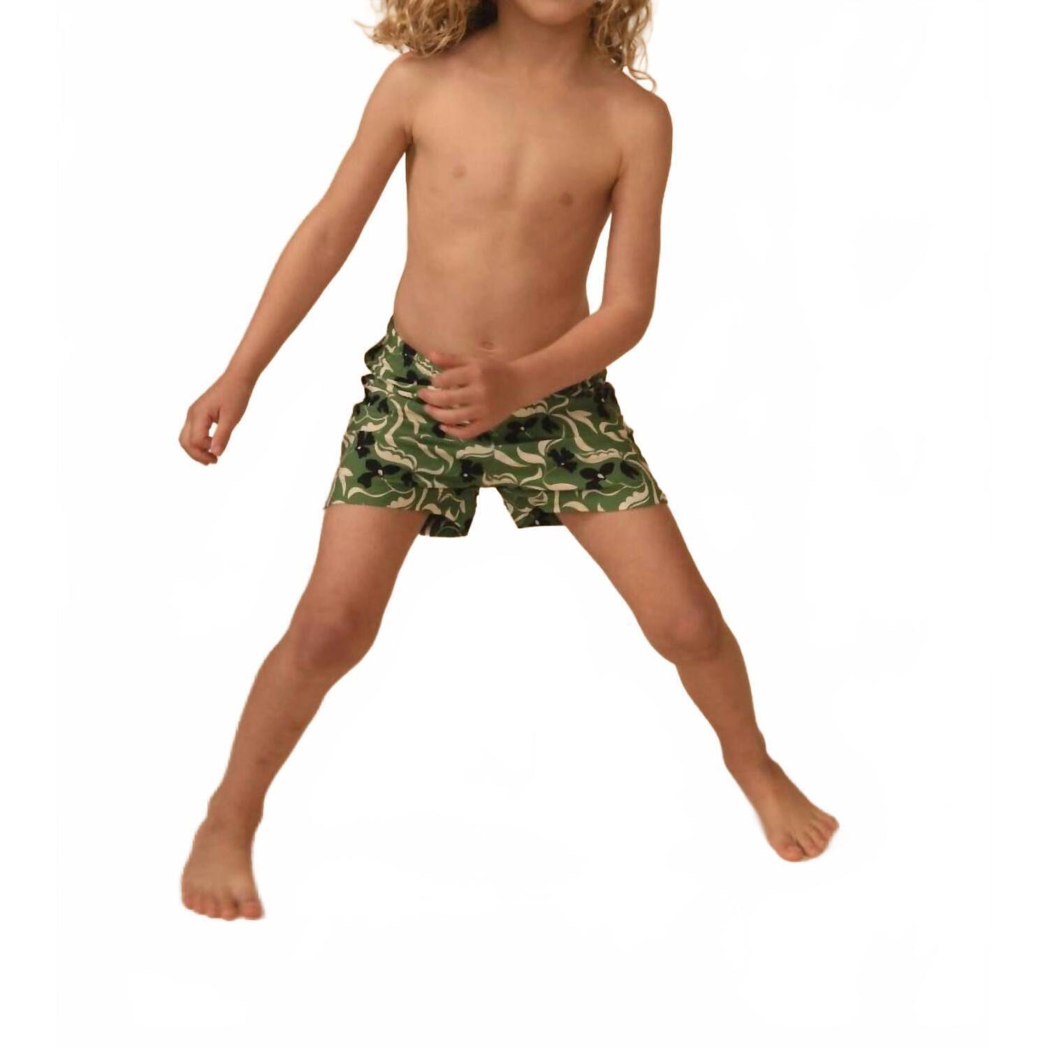 New Montce Kids Mini Swim Trunk In Veronica Floral